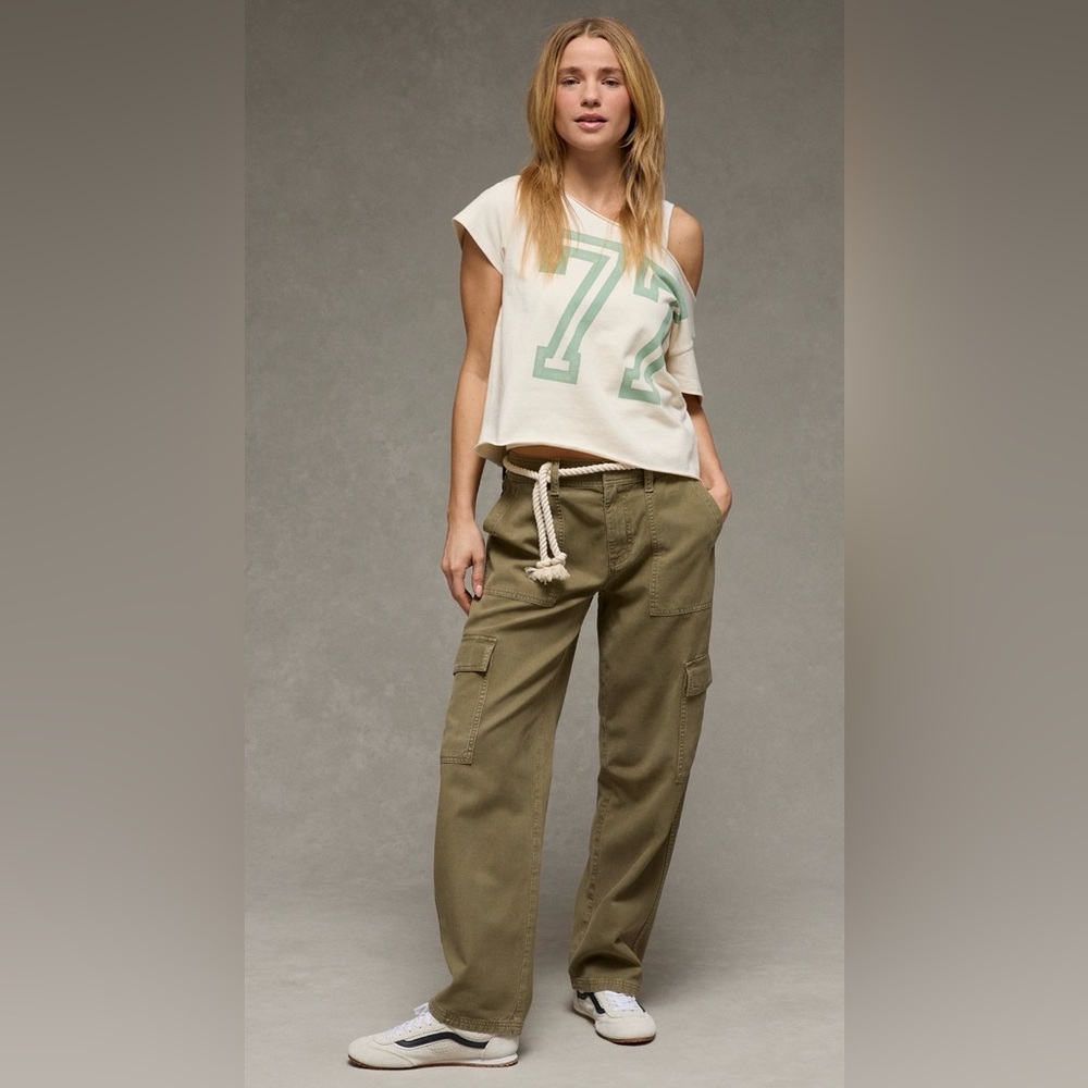 American Eagle Olive Green Cargo Pants Utility Stretch Women’s Size 8 EUC